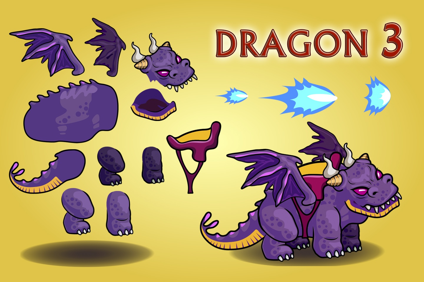 2D Fantasy Dragons Character Sprite CraftPix Net