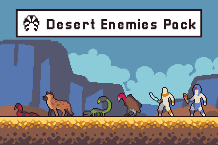 Free Desert Enemy Sprite Sheets Pixel Art CraftPix Net