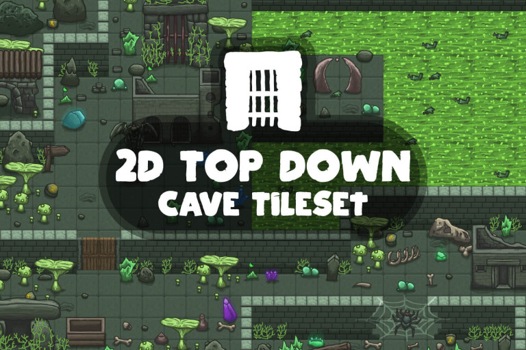 2D Top Down Dungeon Tileset CraftPix Net