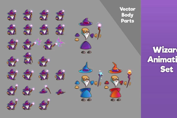 2D Game Wizard Character – Free Sprite