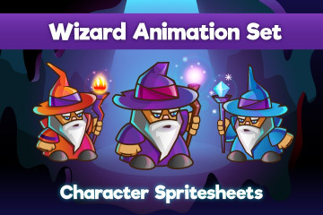 2D Game Wizard Character – Free Sprite