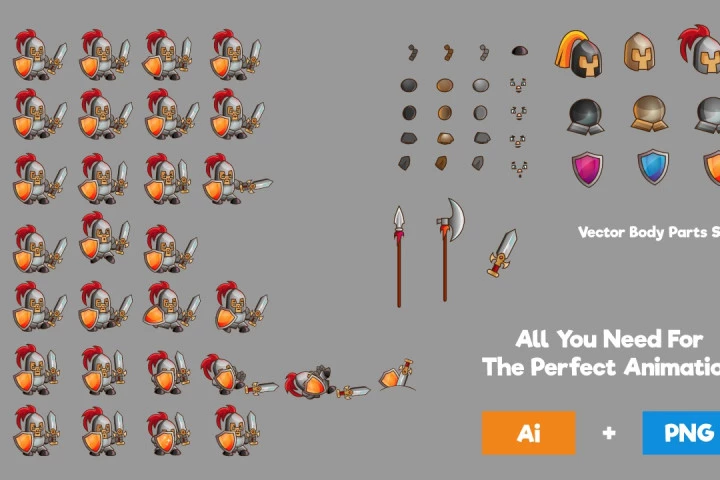 2D Game Knight Character – Free Sprite