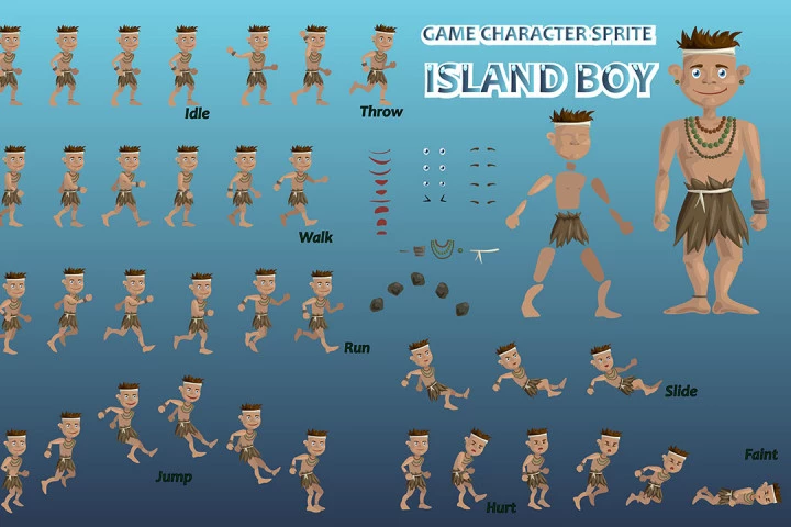 Island Boy Character – Free Sprite