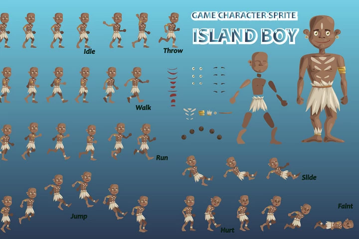 Island Boy Character – Free Sprite
