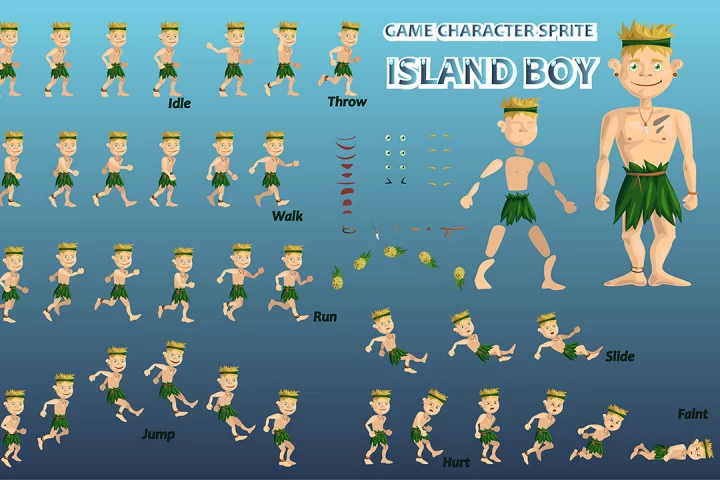 Island Boy Character – Free Sprite