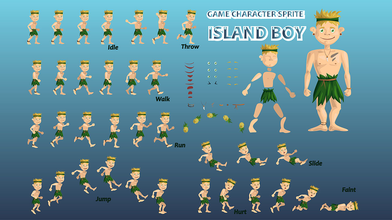 Island Boy Character – Free Sprite 