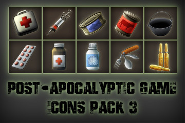 Post-apocalypse Icons Game Pack 3