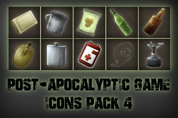 Post-apocalypse Icons Game Pack 4