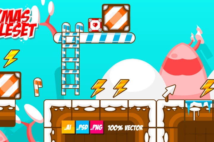 Xmas Candy – Free Tileset