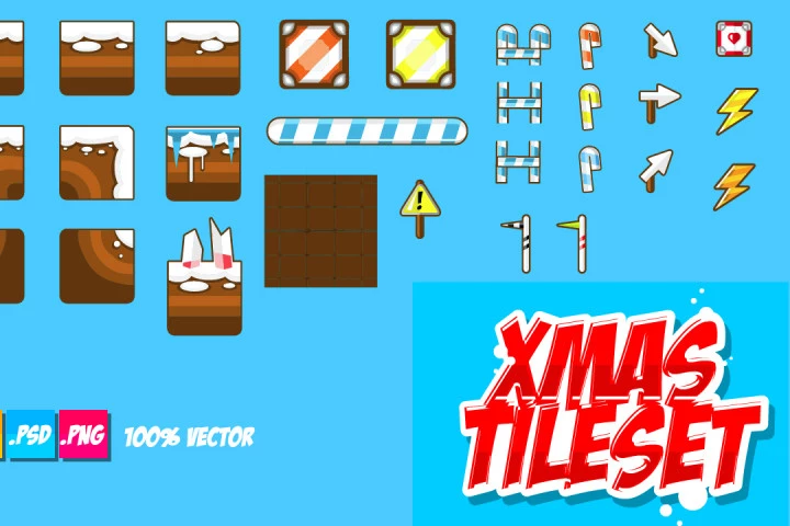 Xmas Candy – Free Tileset