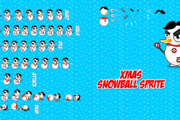 Xmas Snowball Character – Free Sprite