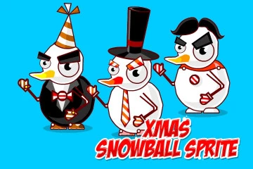 Xmas Snowball Character – Free Sprite