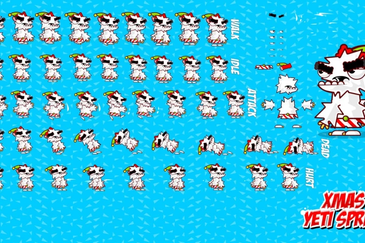 Xmas Yeti Character – Free Sprite