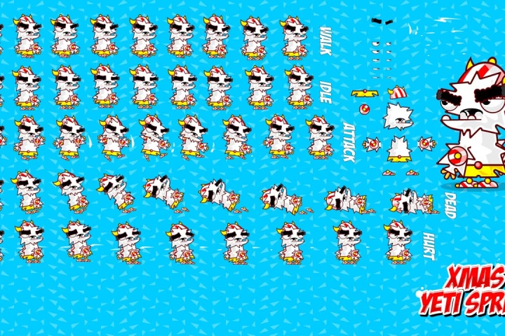 Xmas Yeti Character – Free Sprite