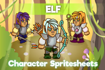 2D Game Elf Character Sprite