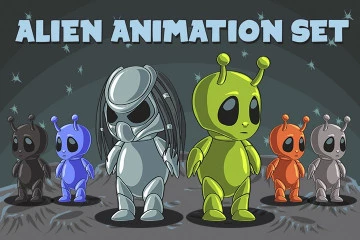 2D Game Alien Character – Free Sprite