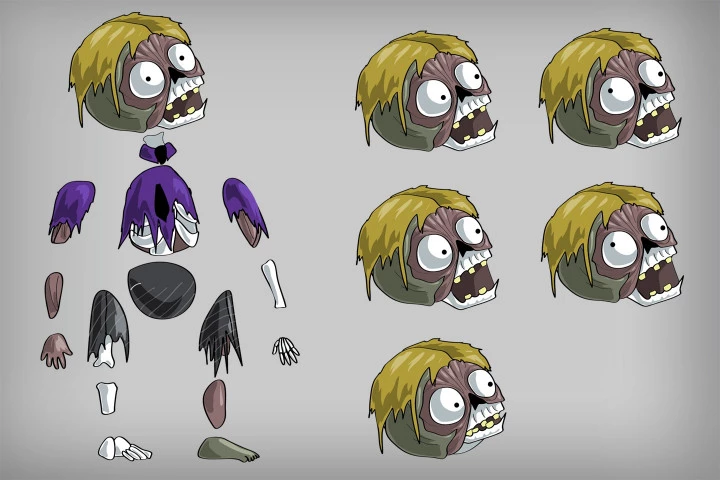 2D Game Zombie Character Sprite Pack 2