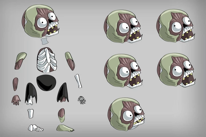 2D Game Zombie Character Sprite Pack 2