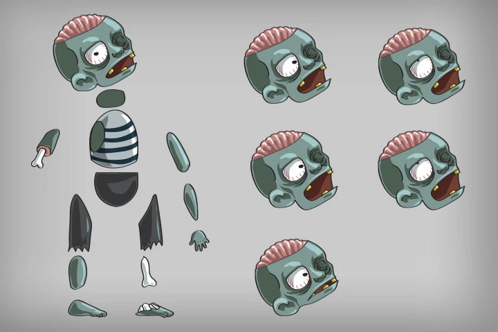 2D Game Zombie Character – Free Sprite Pack 1