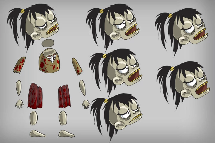 2D Game Zombie Character – Free Sprite Pack 1