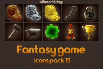 Free Game Icons of Fantasy Things – Pack 15