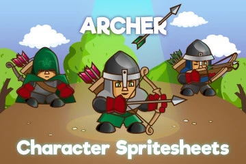 2D Game Archer Character Sprite