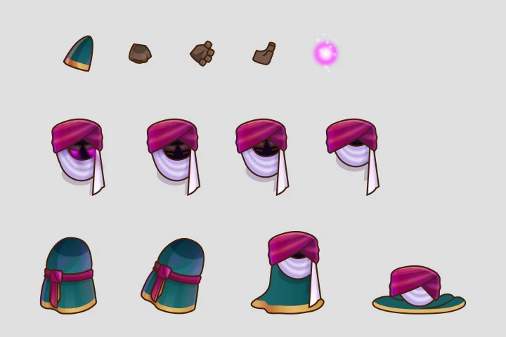 2D Game Support Hero Character Sprite