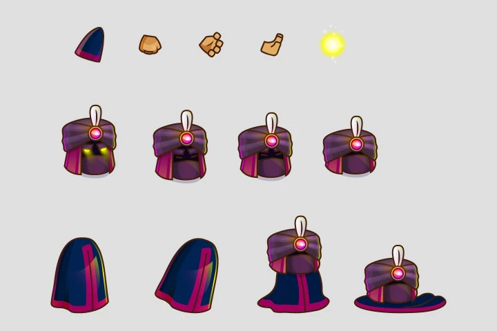 2D Game Support Hero Character Sprite