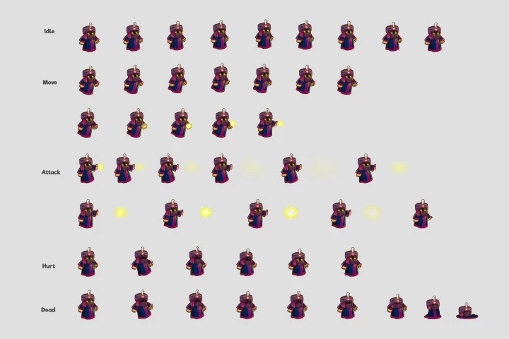 2D Game Support Hero Character Sprite