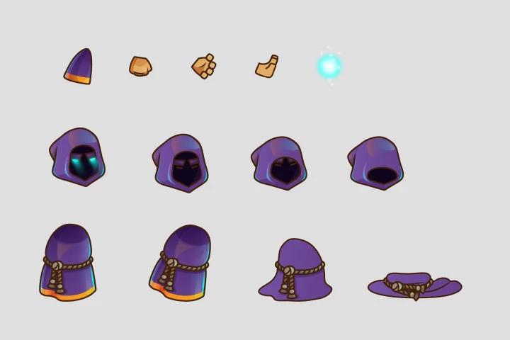 2D Game Support Hero Character Sprite