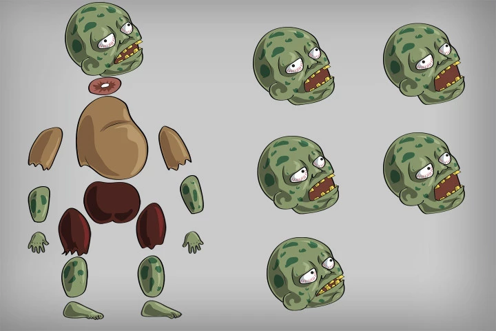 2D Game Zombie Character Sprite 1