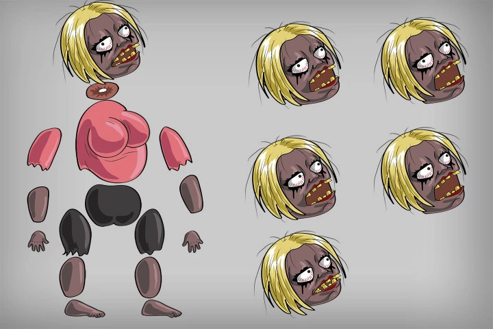 2D Game Zombie Character Sprite 2