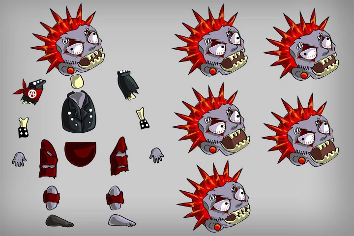 2D Game Zombie Character Sprite 5