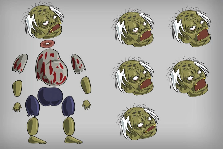 2D Game Zombie Character Sprite 3