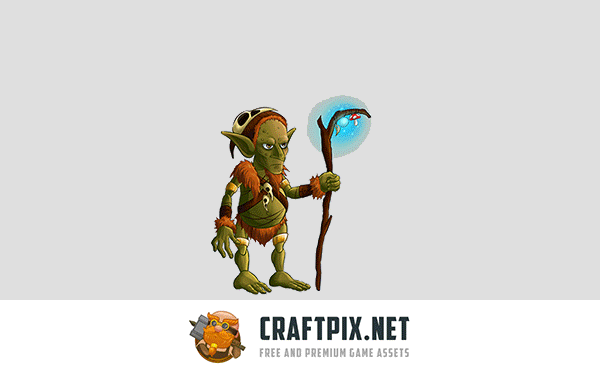 2D Game Goblin Character Sprite