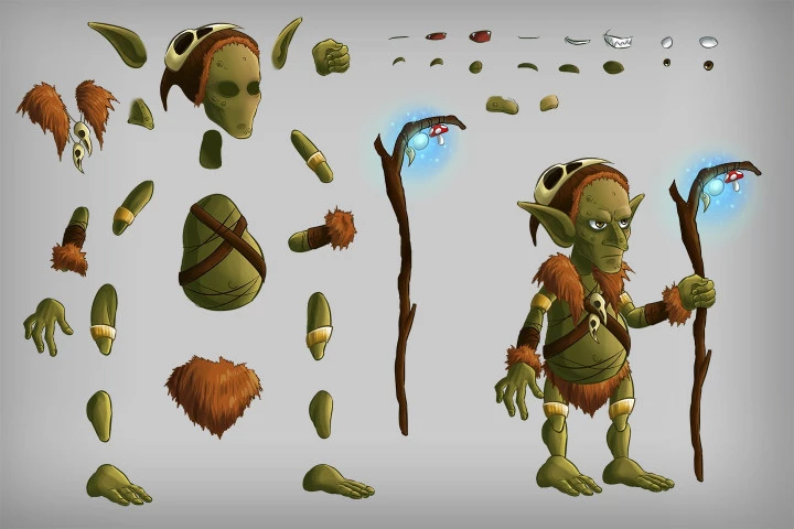 2D Game Goblin Character Sprite