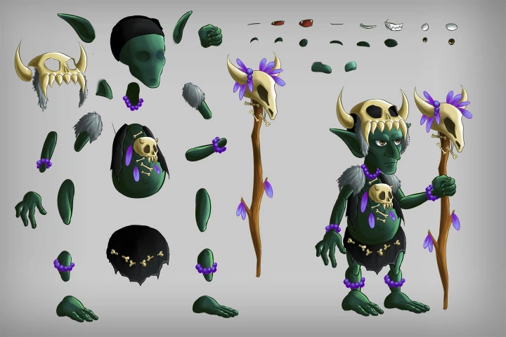 2D Game Goblin Character Sprite