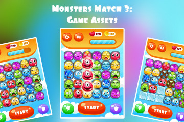 Monsters Match 3: Game Assets