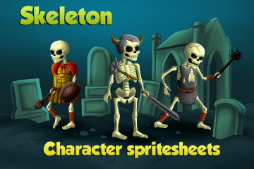 2D Game Skeleton Character Sprites