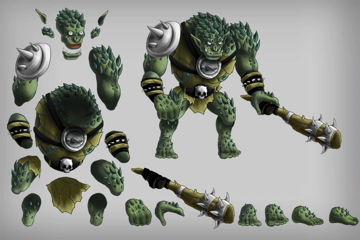 2D Game Troll Free Character Sprites
