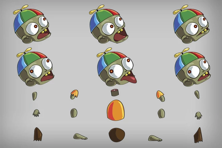 2D Game Zombie Kids Character Sprite 8