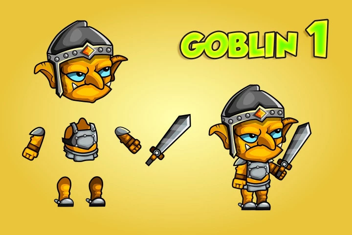2D Fantasy Goblins Character Sprite