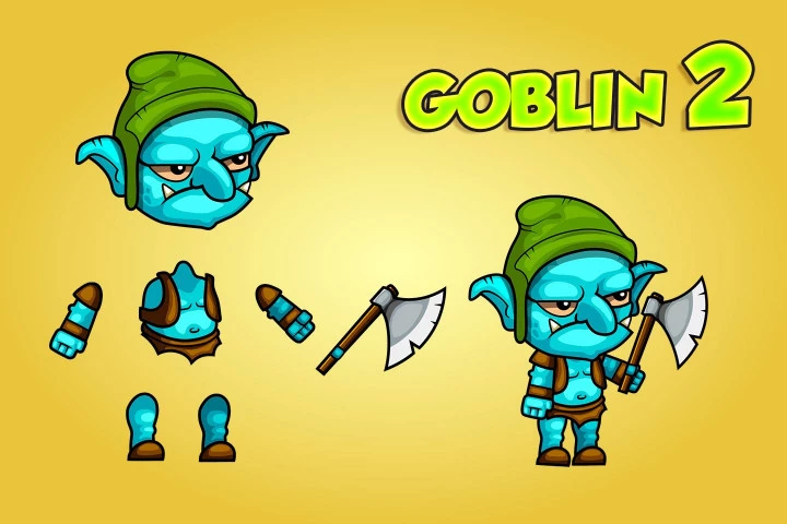 2D Fantasy Goblins Character Sprite