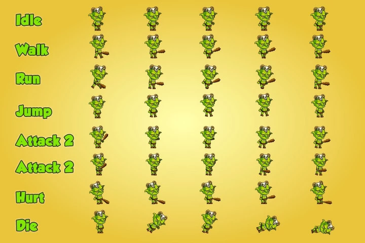 2D Fantasy Goblins Character Sprite