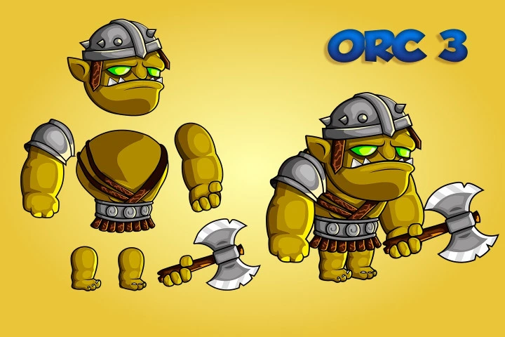 2D Fantasy Orcs Free Character Sprite