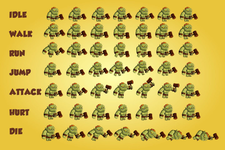 2D Fantasy Orcs Free Character Sprite 