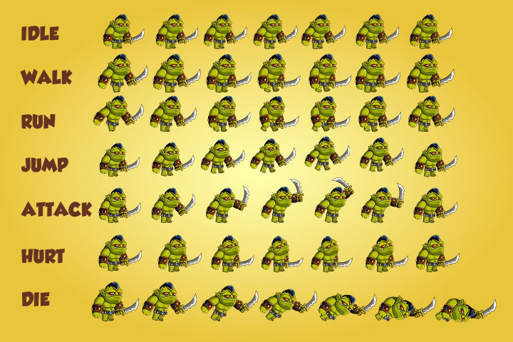 2D Fantasy Orcs Free Character Sprite - CraftPix.net