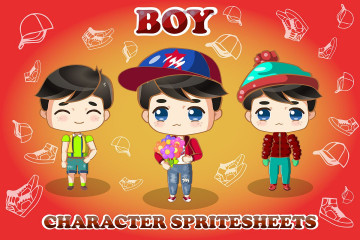 2D Game Chibi Boy Free Character Sprite Sheet