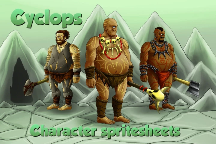 2D-Game-Cyclops-Character-Sprites