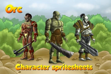 2D Game Orc Character Sprites